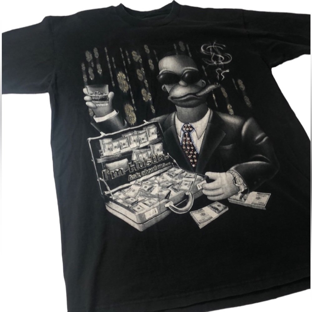 Vintage Rap Simpsons Streetwear T-Shirt Hustla